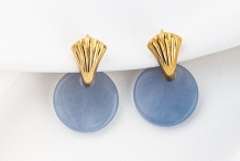 Boucle d'oreille Sylvie Bleu Ciel