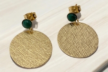 Grandes Boucles d'oreilles Sun Malachite