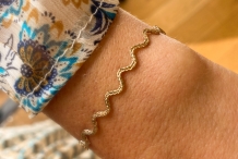 Bracelet Zig zag Doré