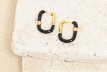 Boucles d'oreilles Mini Georgy Noir