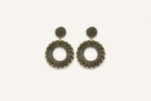 Boucles d'oreilles Joee Vert Sous Bois