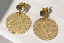 Grandes Boucles d'oreilles Sun Labradorite