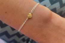 Bracelet Amore cordon blanc