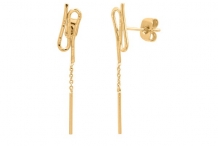 Boucles d'oreilles chaînes courtes Alba