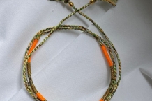 Bracelet Cordon Porte Bonheur Sukh Orange