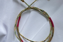 Bracelet Cordon Porte Bonheur Sukh Rose