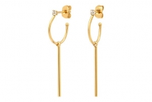 Créoles simples Scarlett cristal