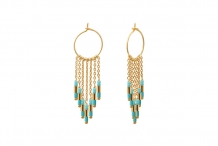 Boucles d'oreilles Folk PM Bleu