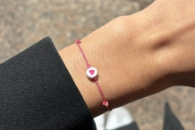 Bracelet Octobre Rose Framboise