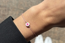 Bracelet Octobre Rose Pêche