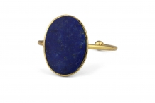 Bague Camille lapis lazuli plaquée or
