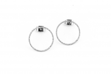 Boucles d'oreilles Puces Sophie plaqué argent