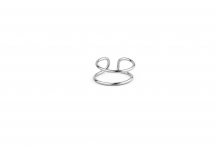 Cuff double lisse plaqué argent