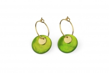 Boucles d'oreilles Shell chartreuse