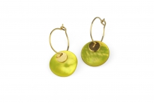 Boucles d'oreilles Shell jaune souffre