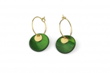 Boucles d'oreilles Shell vert