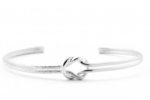 Jonc Linked plaqué argent