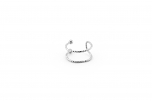 Cuff double diamanté plaqué argent