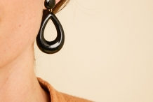Boucles d'oreilles Flavy Noir