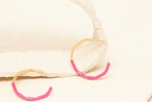Boucles d'oreilles Tillye Rose Fluo