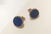 Boucles d'oreilles petite Duchesse lapis-lazuli