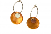 Boucles d'oreilles Shell mandarine