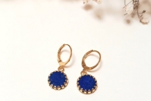 Créoles Mini Duchesse lapis Luzli