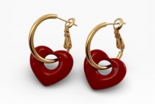 Boucles d'oreilles Baby Heart Rouge