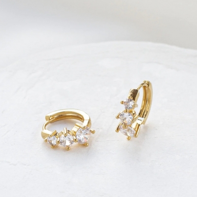 Boucles d'oreilles Diaz Transparentes