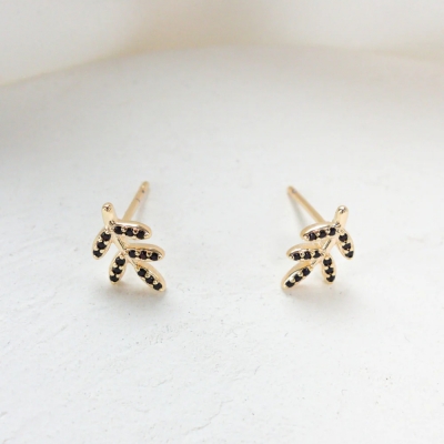 Boucles d'oreilles Louisa noires