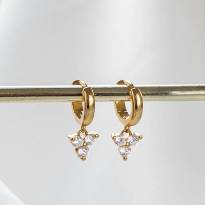 Boucles d'oreilles Blaire Hoop Transparentes