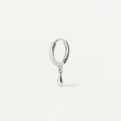Boucle d'oreille Teardrop single Argent