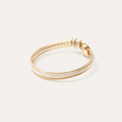 Bague Diamanté Bicolore
