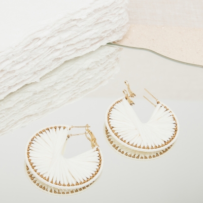 Boucles d'oreilles Gabriela Ecru