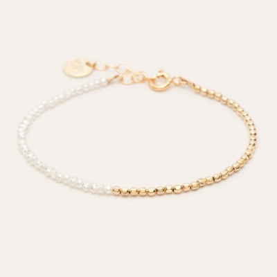 Bracelet Queen Bi-colore Or jaune blanc