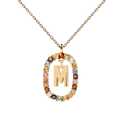 Collier Lettre ovale M Or