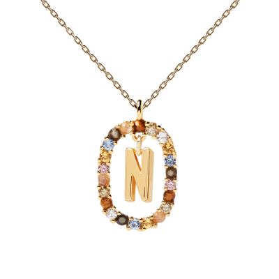 Collier Lettre ovale N Or