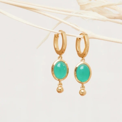 Boucles d'oreilles Bianka Onyv vert