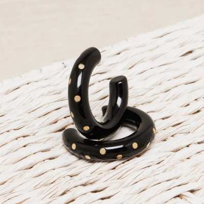 Boucles d'oreilles Marcelina Noir