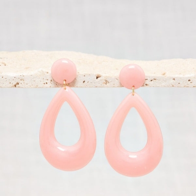 Boucles d'oreilles Flavy Goyave Nacre