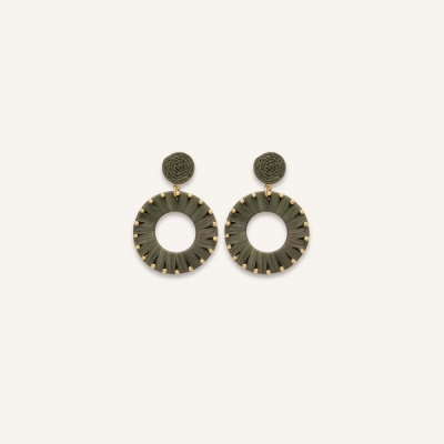 Boucles d'oreilles Joee Vert Sous Bois