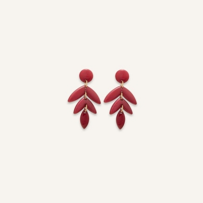 Boucles d'oreilles Fanou Grenat