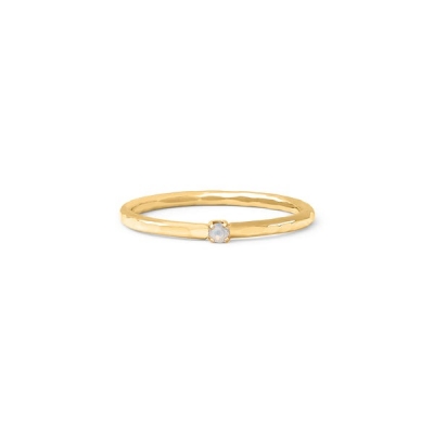 Bague Simple Alizés White opal
