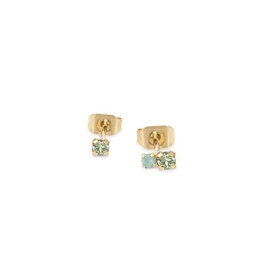 Boucles d'oreilles puces Amants chrysolite