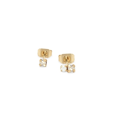 Boucles d'oreilles puces Amants cristal