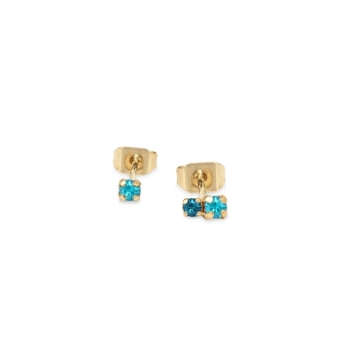 Boucles d'oreilles puces Amants turquoise