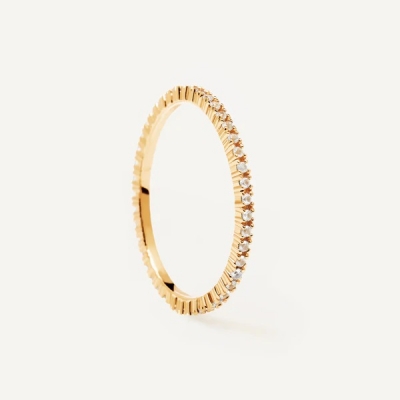 Bague White Essential dorée