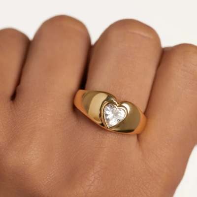 Bague Bright Heart Dorée