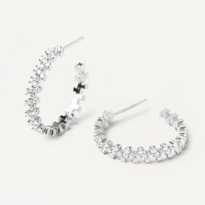 Boucles d'oreilles Crown Argent