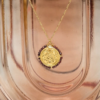 Collier long Camille Grenat